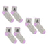 Reebok Ankle Socks Pack of 3 Grey & Purple